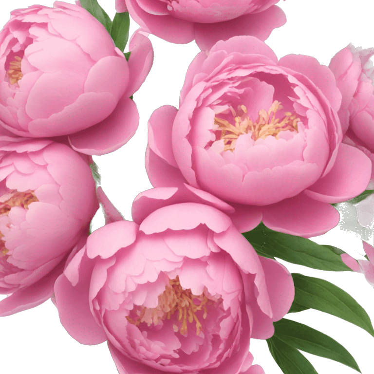 Bouquet of pink peonies emoji