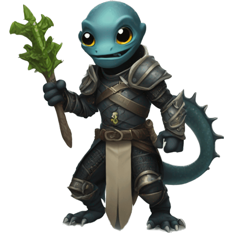 a gecko as an death knight emoji