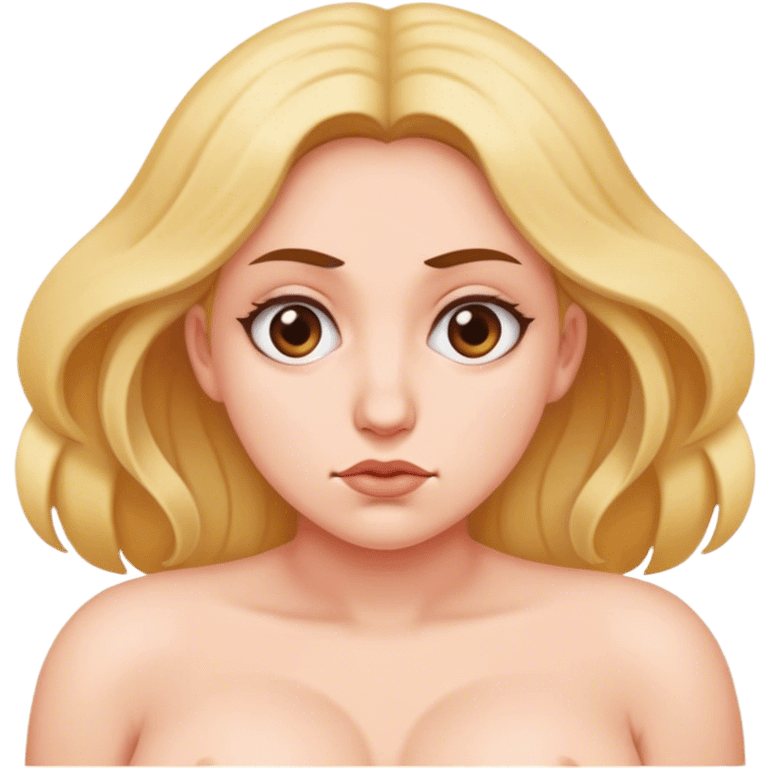 a woman with a disorder that causes three breasts emoji