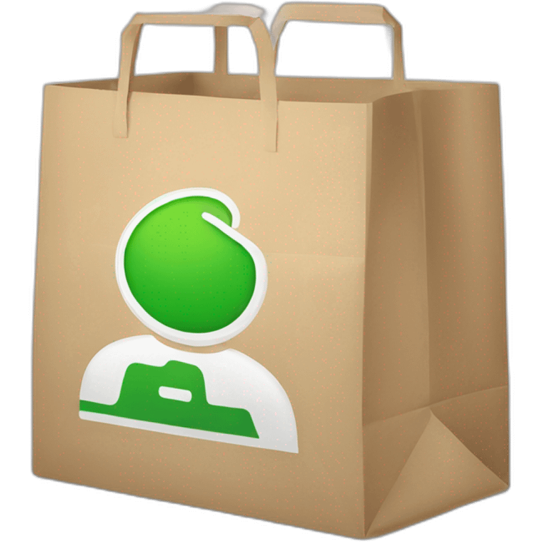 uber eats green delivery food bag emoji