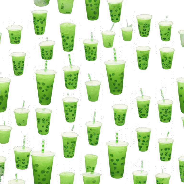 green bubble tea emoji text emoji