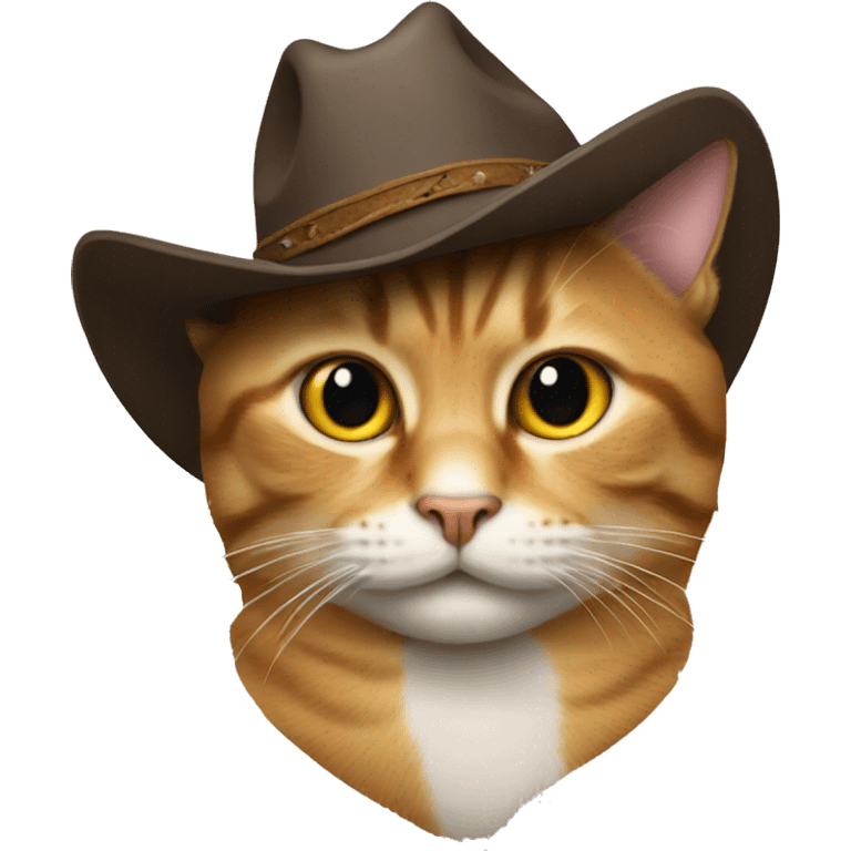 a cat with a cowboy hat emoji