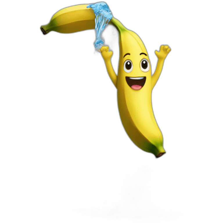 banana throwing water emoji