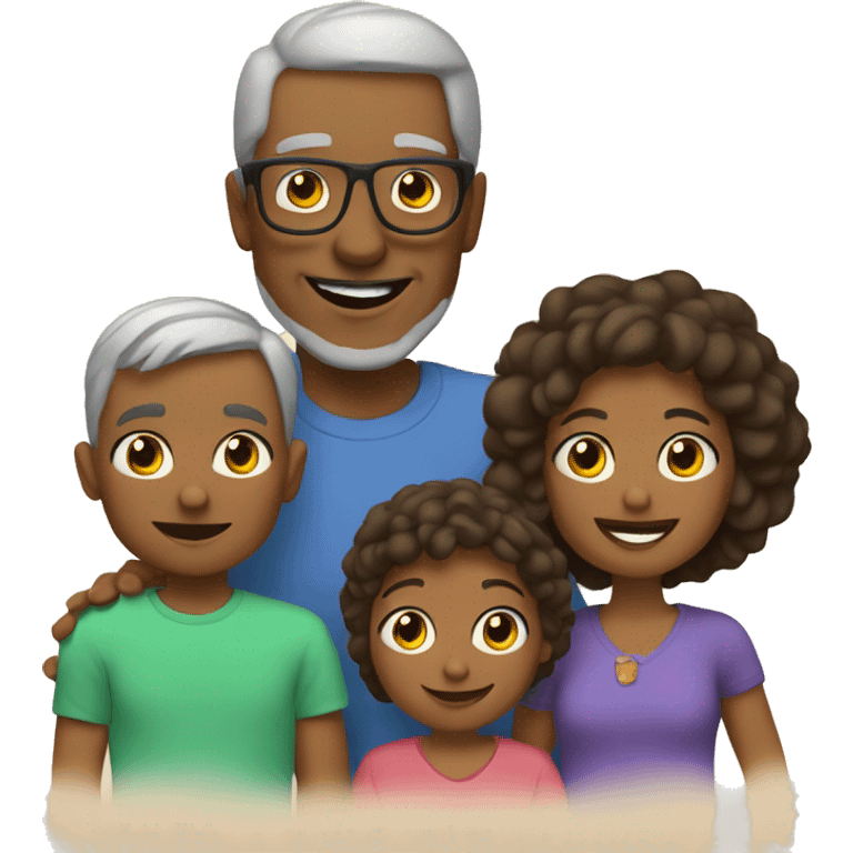 Me with grandkids  emoji