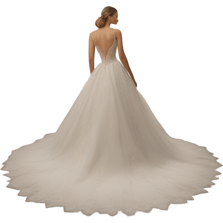 Beautiful wedding gown, realistic emoji