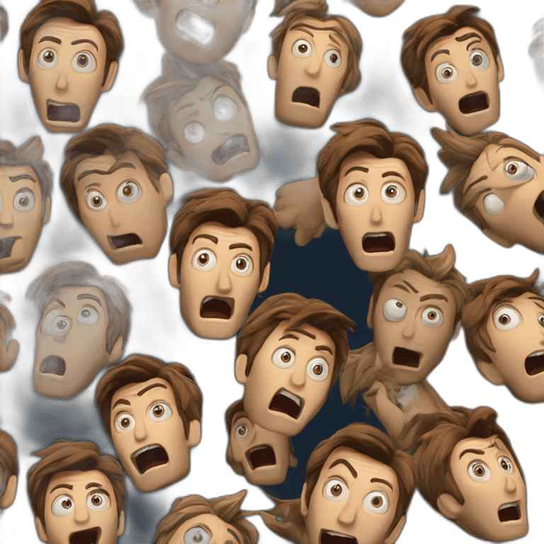 david tennant as the fourteenth doctor screaming emoji