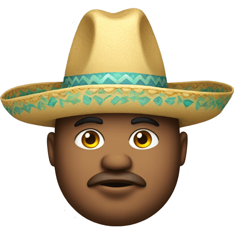 A fat person wearing a sombrero emoji