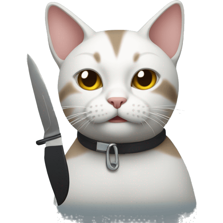 cat with a knife emoji