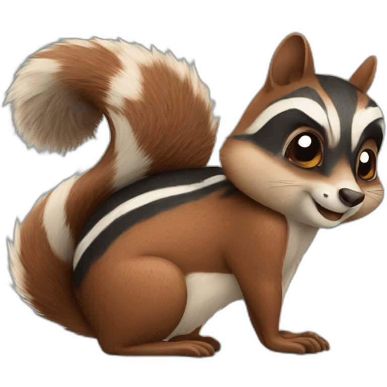 Squirrel and raccoon emoji