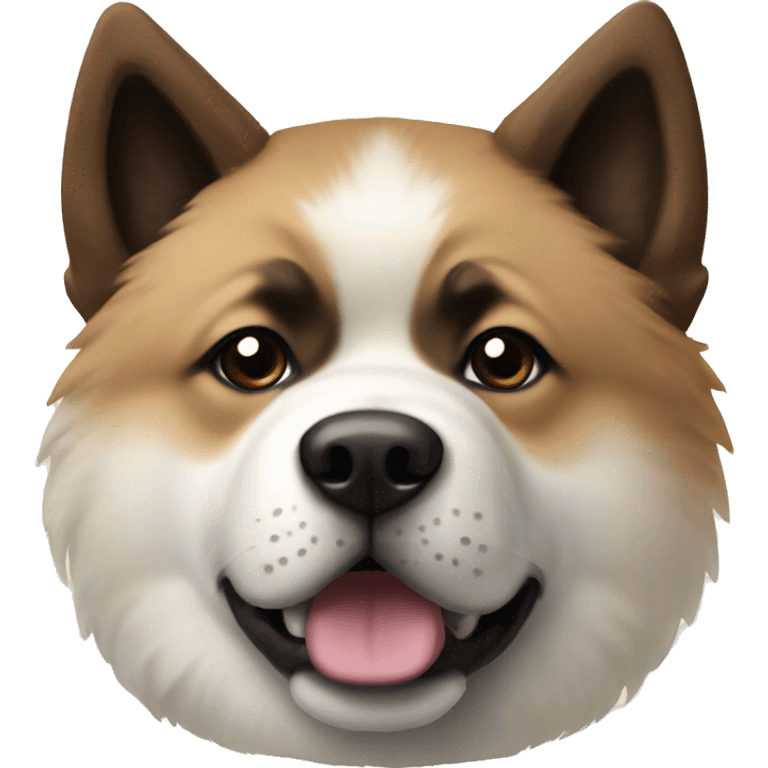 Akita with Brown and black splotches  emoji