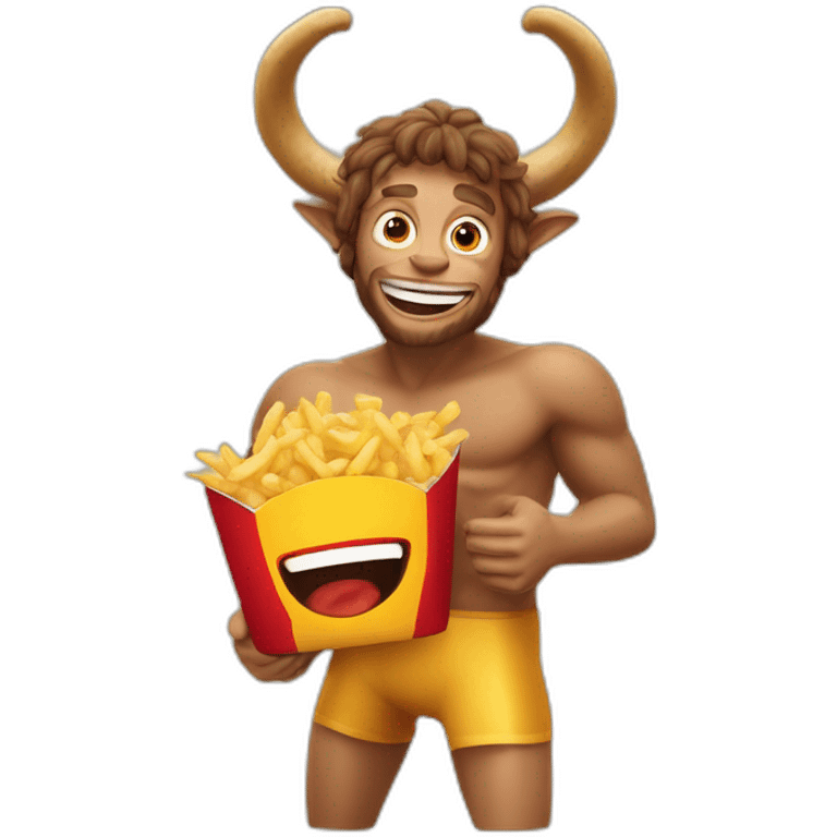 satyr-and-nymph-excitedly-eating-mcdonalds emoji