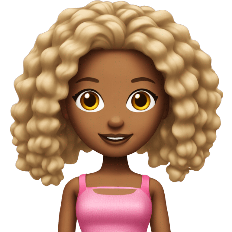 Barbie with rasta locks emoji