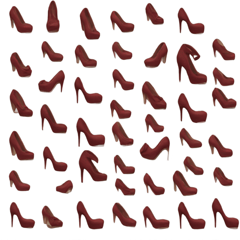 Dark red heels  emoji