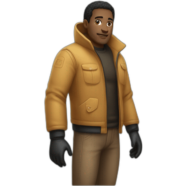 man wearing gloves full body emoji