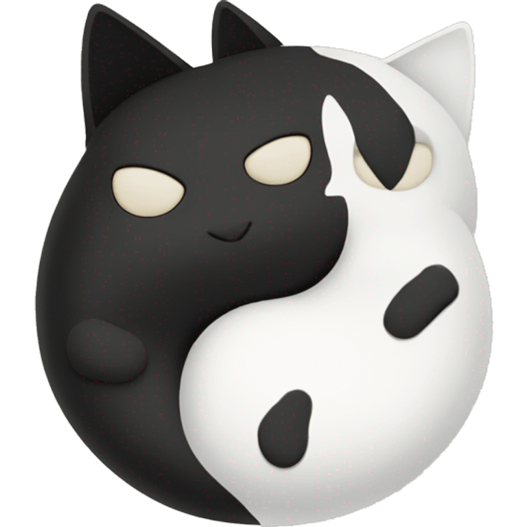 gatitos yin yang  emoji