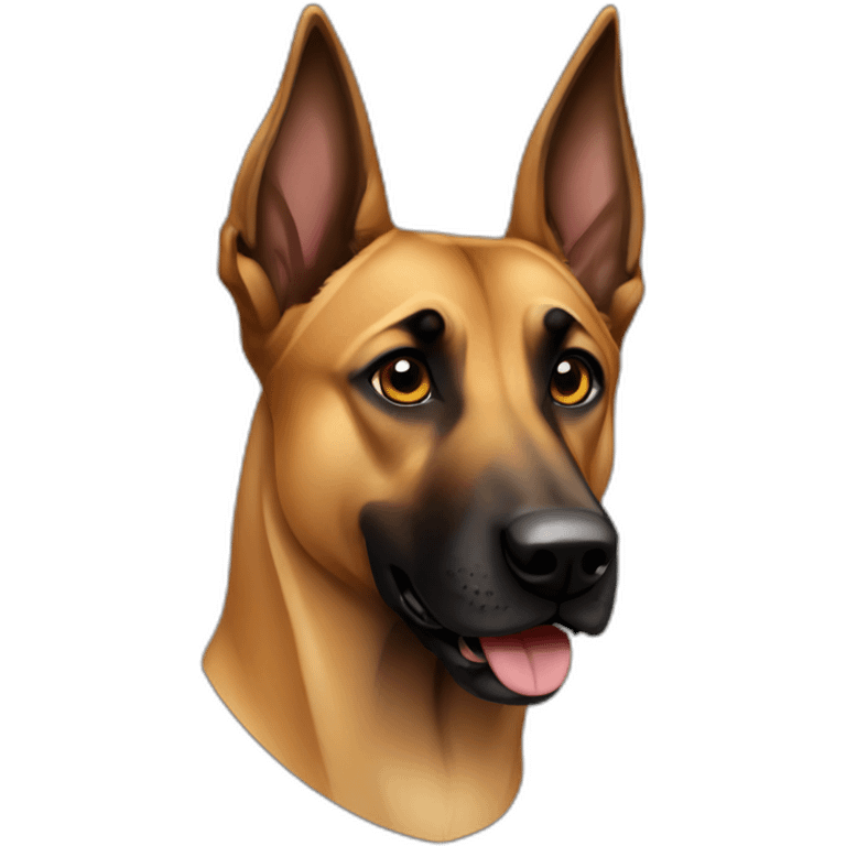 Malinois de face emoji