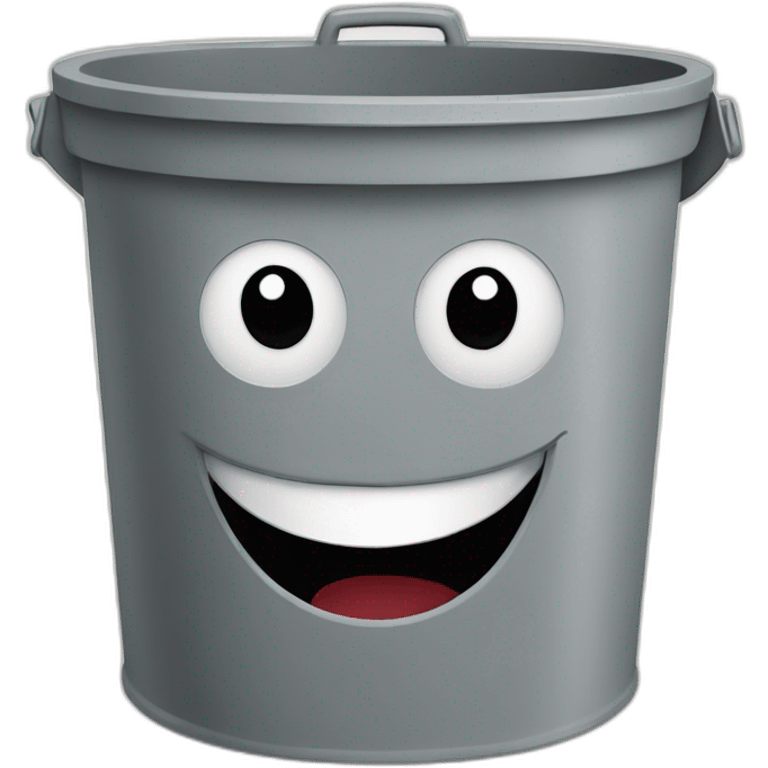 Happy garbage can emoji