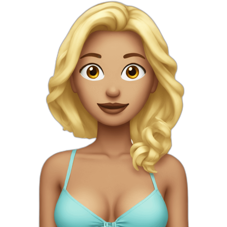 sexy bikini blonde emoji