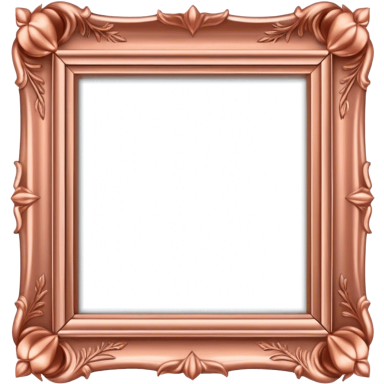 Rose gold vintage picture frame emoji