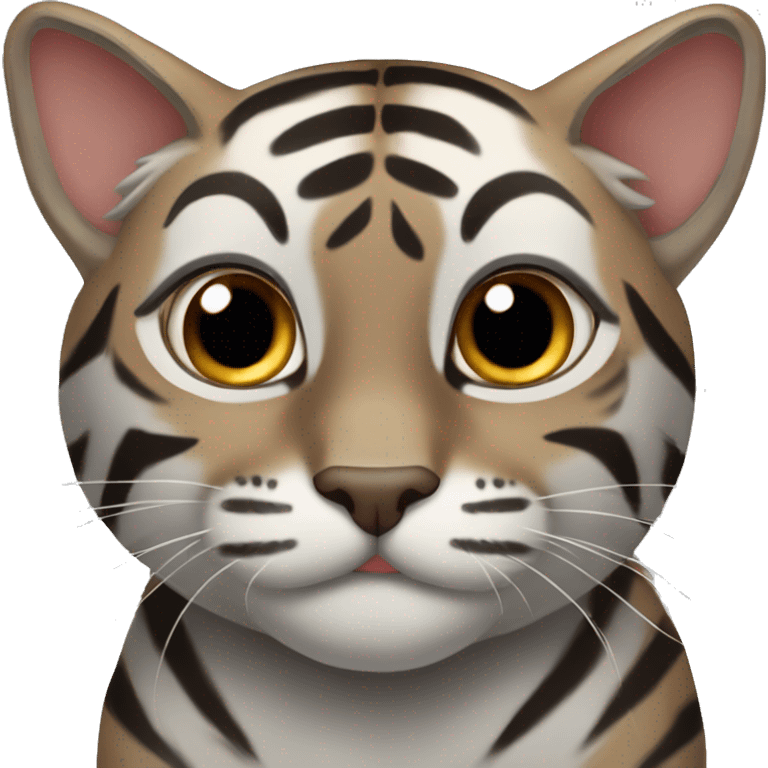 Brown and grey tiger cat emoji