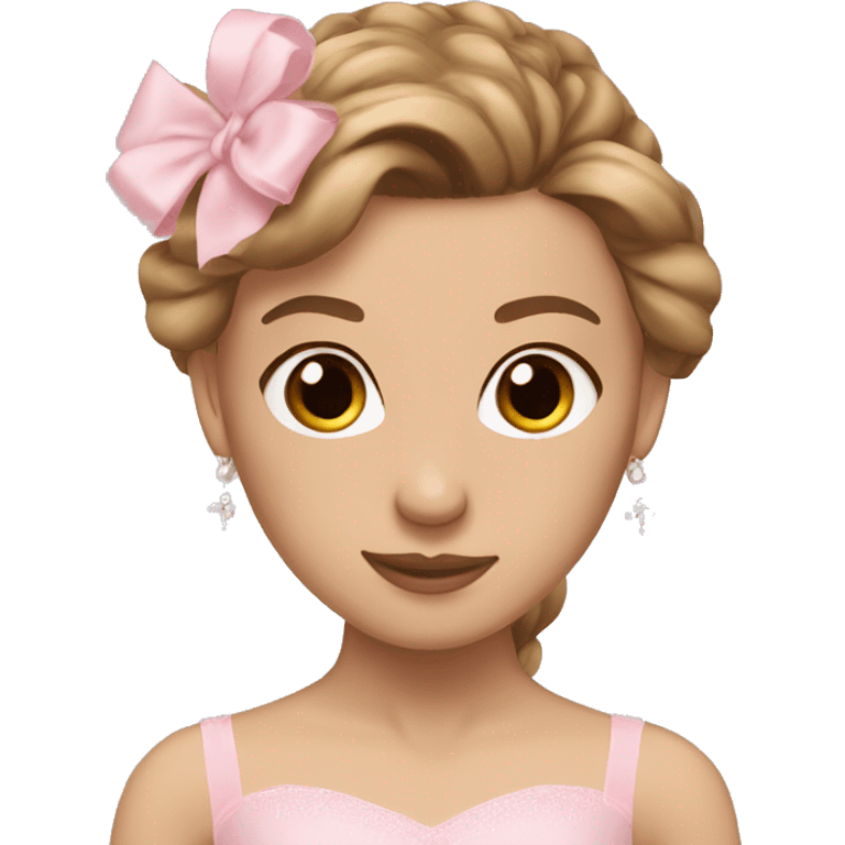 ballerina light brown hair on pointe pink emoji