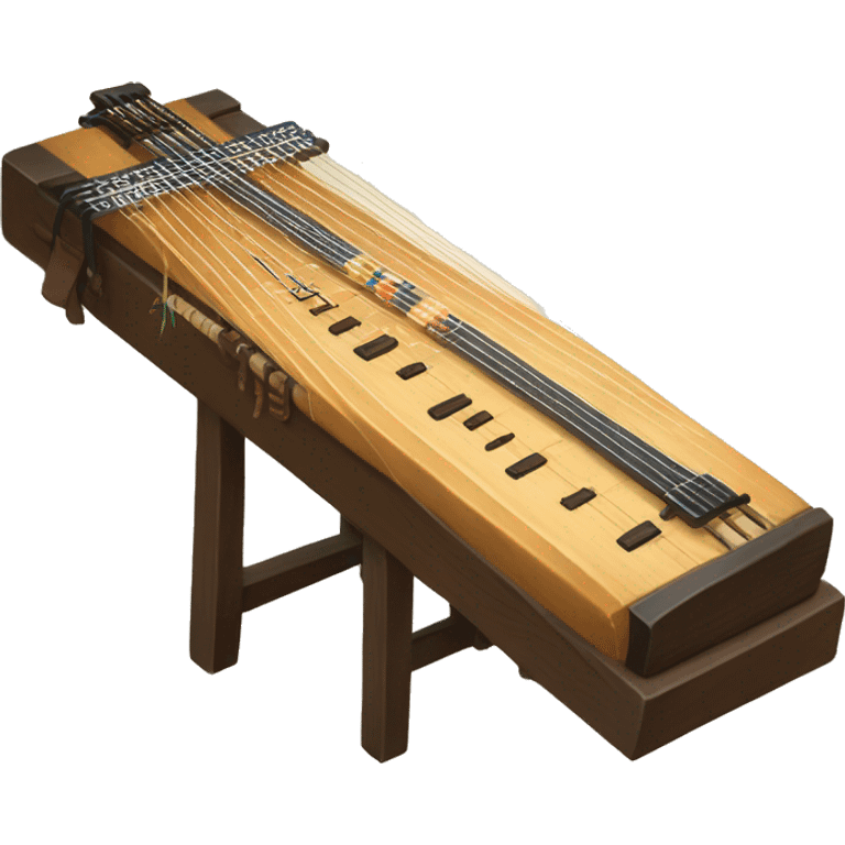 gayageum, Korean zither with twelve strings emoji