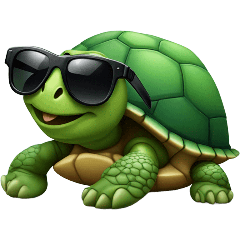 Turtle with sunglasses emoji