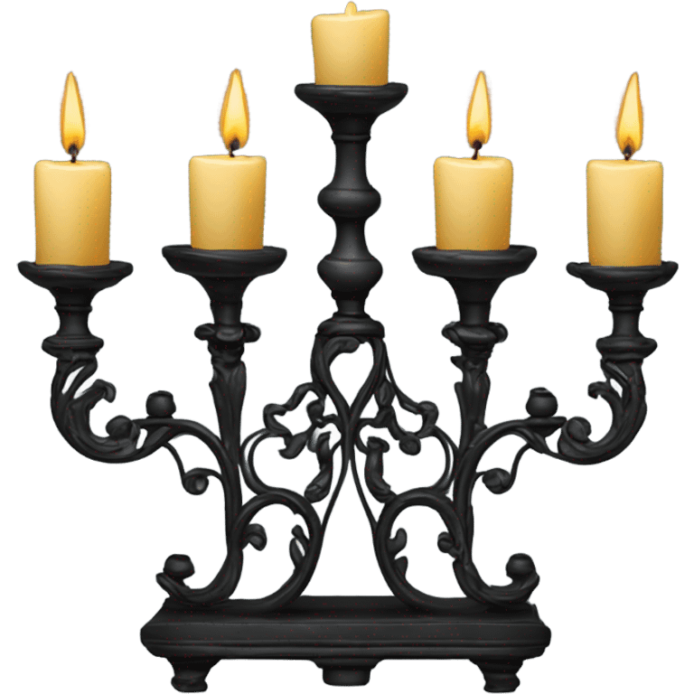 Black candelabra  emoji