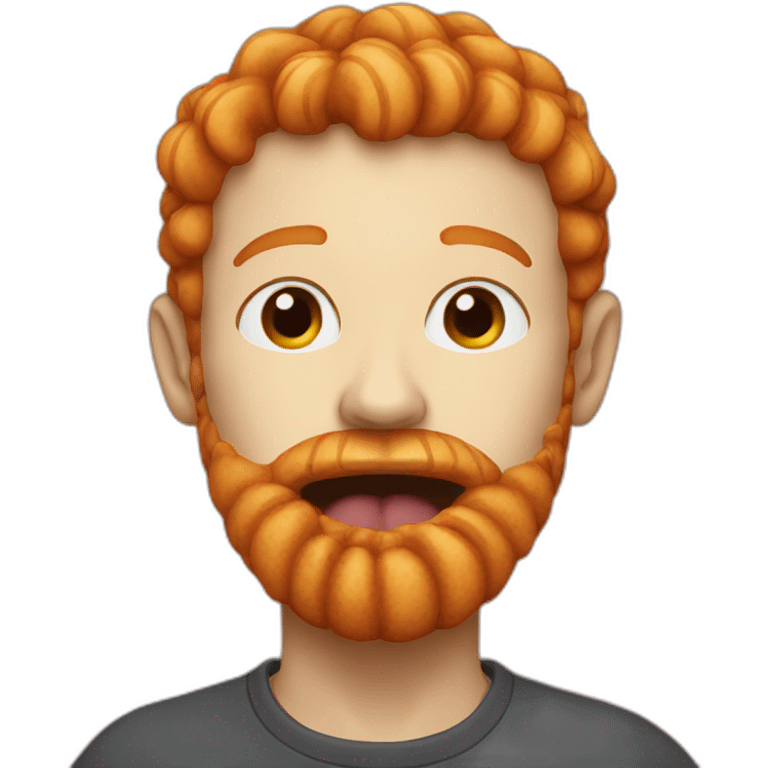 A ginger eating ginger emoji