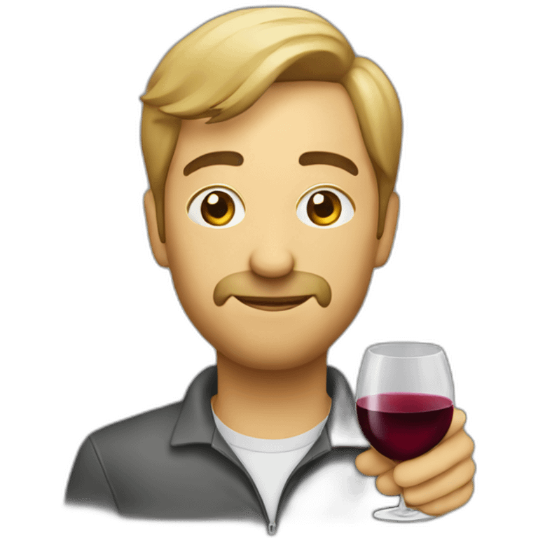 programmer drinking wine emoji