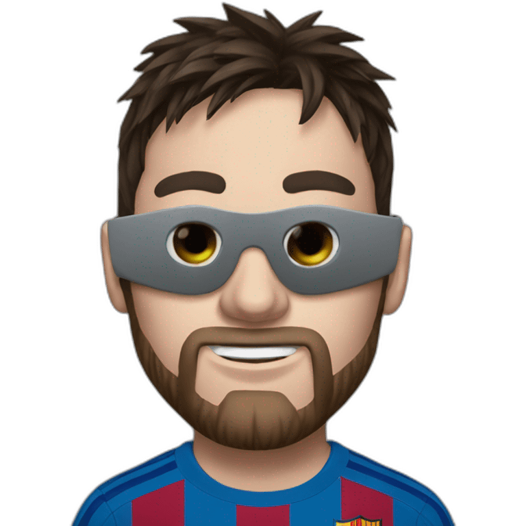 Messi wearing a blindfold  emoji