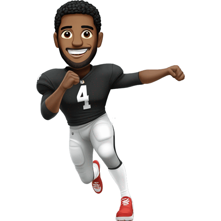 kneeling with fist up in the air as black man like collin kapernick emoji