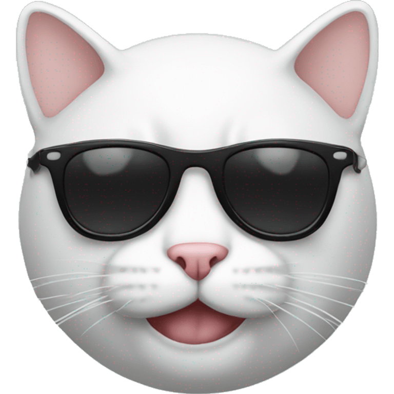 white fmCat with sunglasses emoji