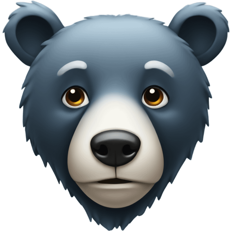 Cold black bear emoji