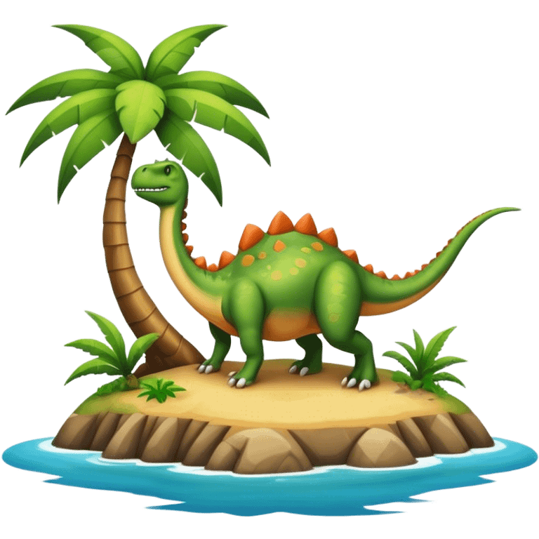 Dinosaur with an island  emoji