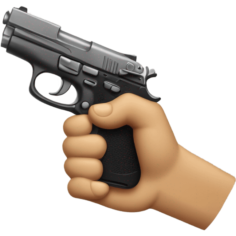 Holding a gun emoji