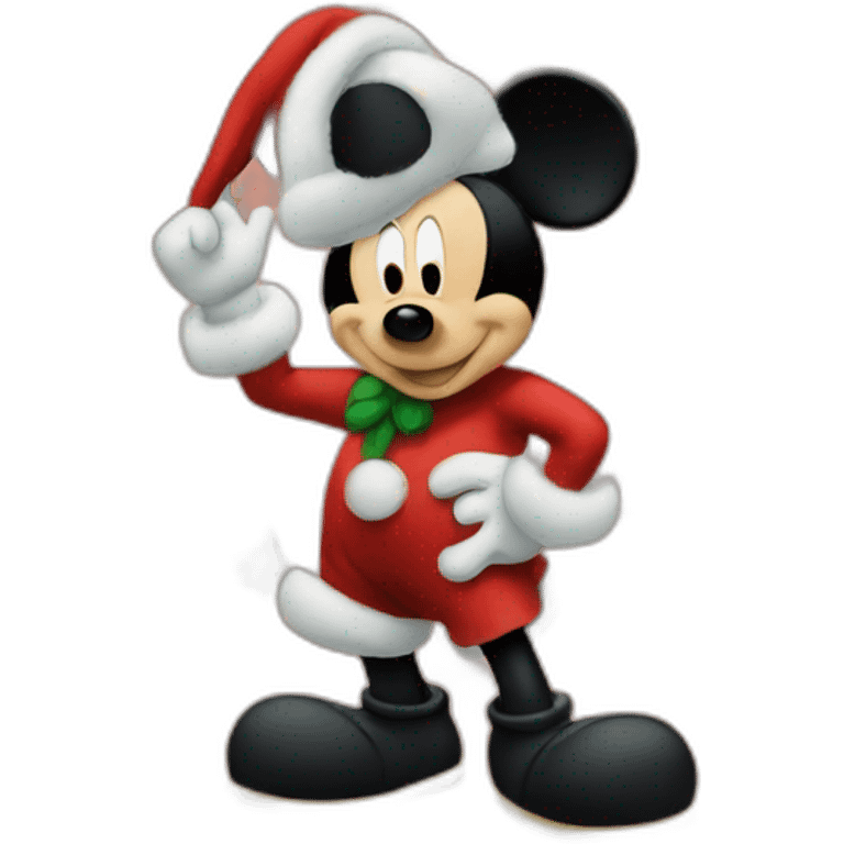 Mickey mouse christmas emoji