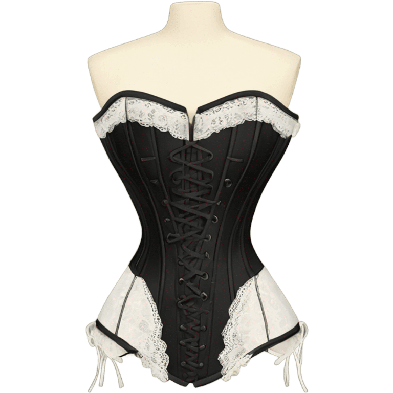 black vintage corset for dress emoji