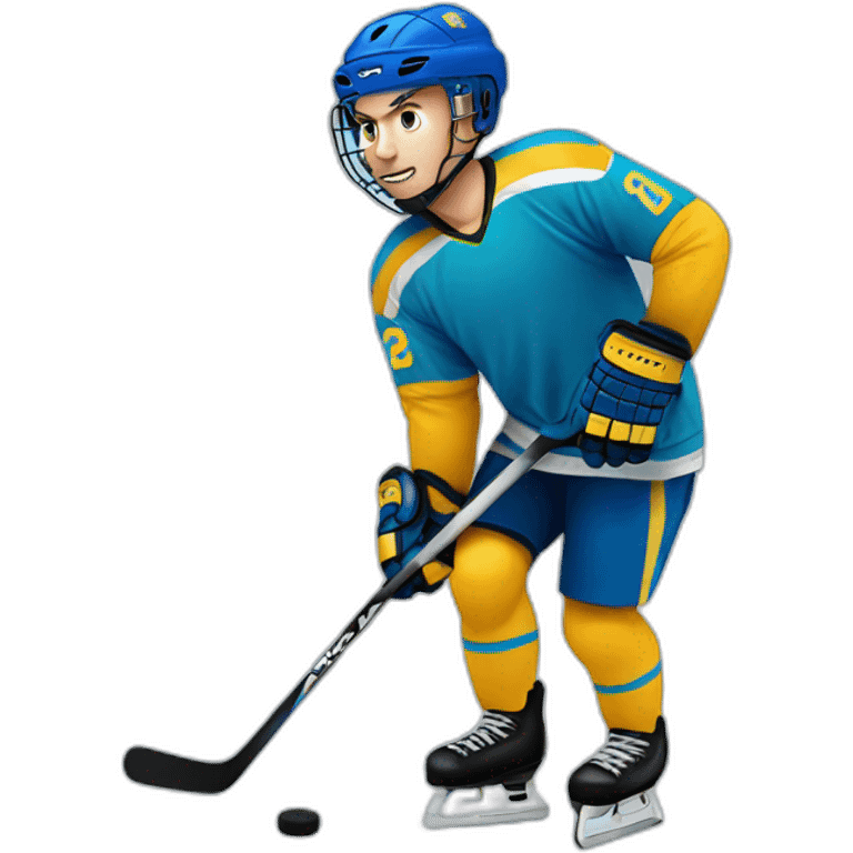 Roller hockey player emoji