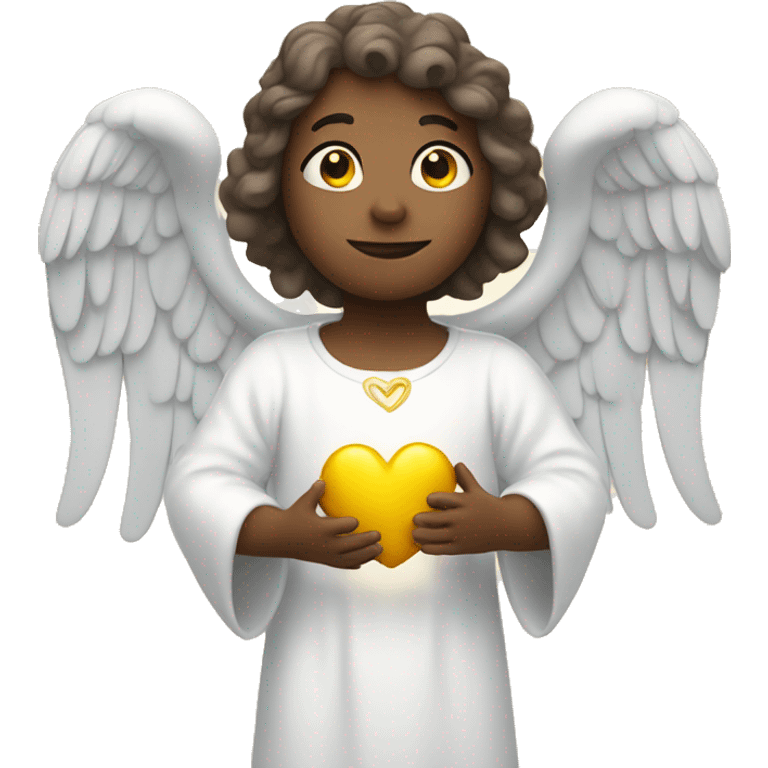 Angel holding a heart emoji