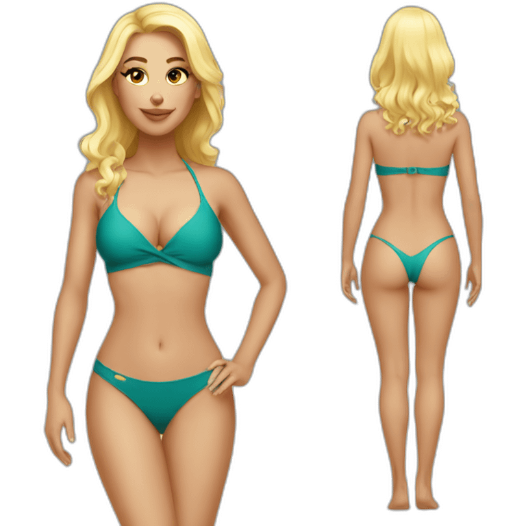 sexy blonde in swimsuit emoji