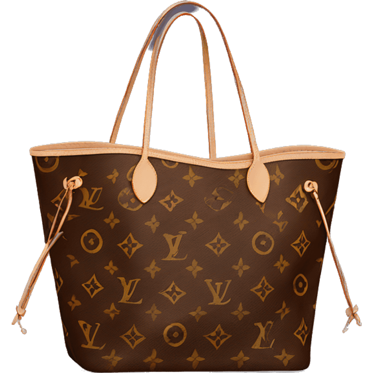 Luis Vuitton neverfull tote bag  emoji