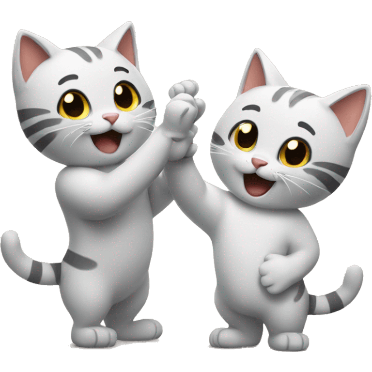 Cats high five emoji