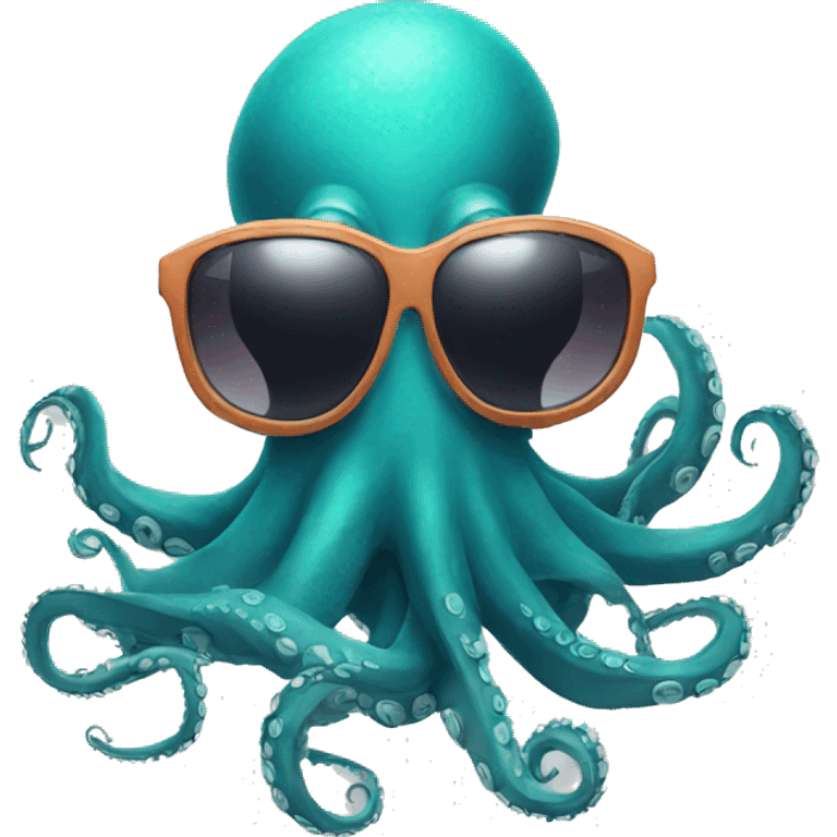 Octopus with sunglasses emoji