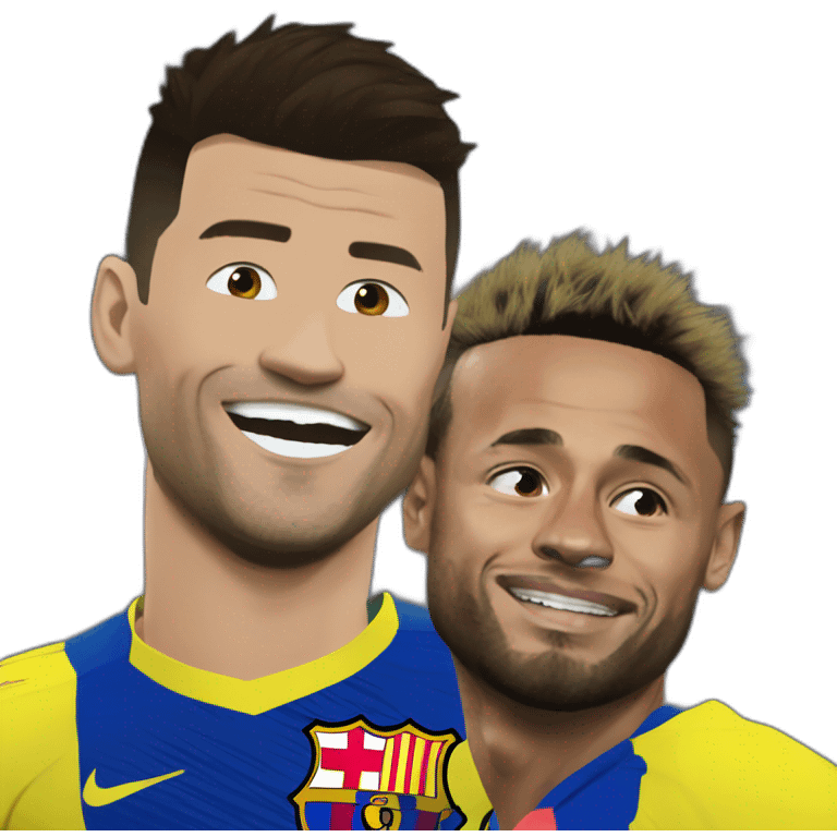 Ronaldo sur messi sur neymar emoji