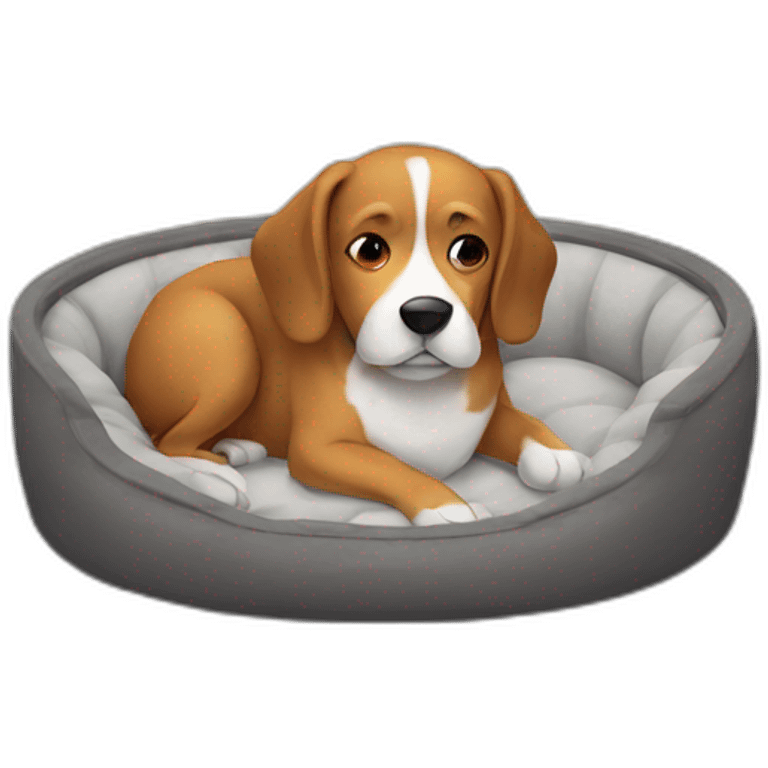 Dog in a dog bed  emoji