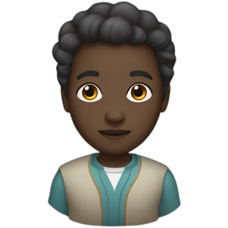 dark skinned Kazakh emoji