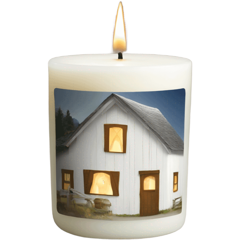 White barn vanilla candle emoji