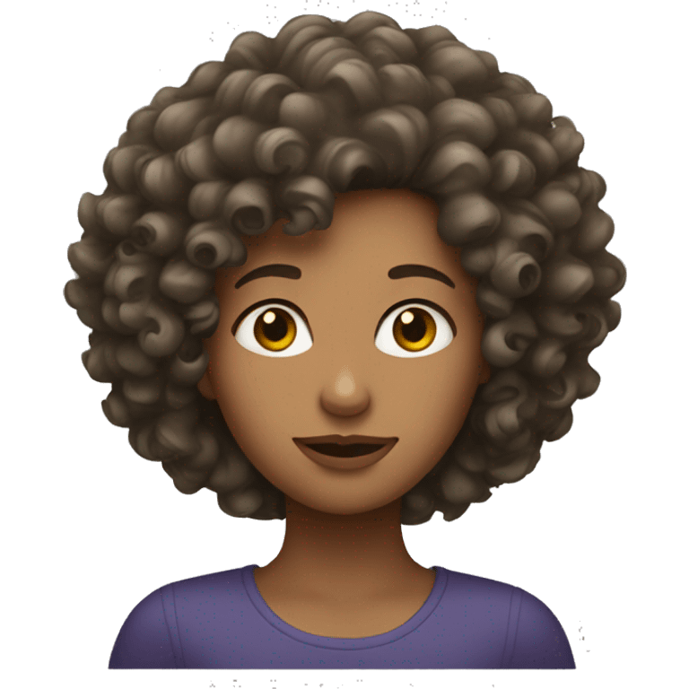 A women with curly hairs emoji