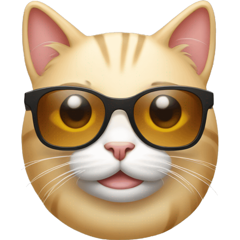 cute cat with sunglasses emoji